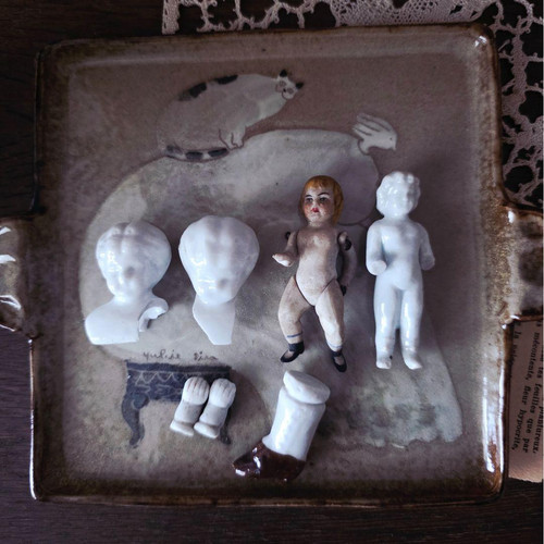 Antique doll parts - antique,