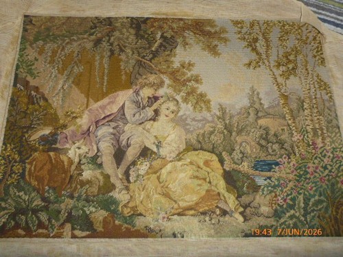 Vintage french needlepoint - vintage,