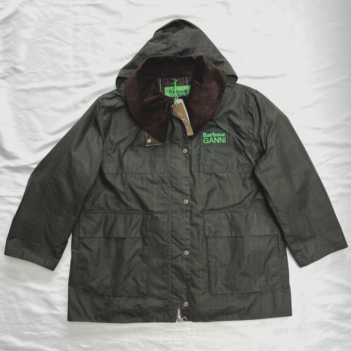 Barbour ganni hooded tartan - ganni,