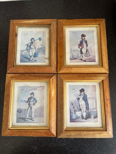 Vintage framed naval - naval, prints
