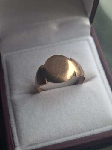 Antique 9ct gold signet ring - 9ct,