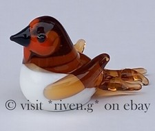 ROBIN@FIGURINE@CHRISTMAS BIRD@Colour Glass ROBIN RED BREAST DECORATION@Gift Item