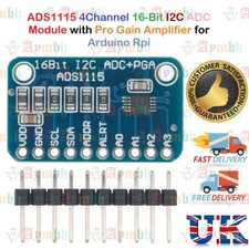 ADS1115 4Channel 16-Bit I2C ADC Module with Pro Gain Amplifier for Arduino Rpi