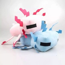 Stuffed Axolotl Plush Blob Minecraft Plush Toy Stuffed Animal pink blue