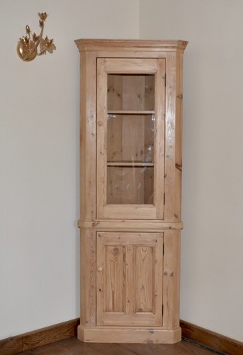 Vintage pine corner cabinet - vintage,