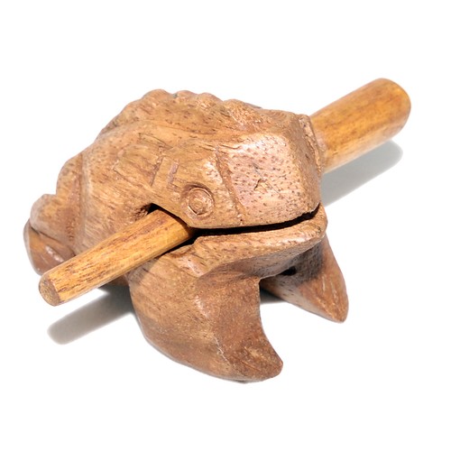 Wooden croaking frog - croaking,
