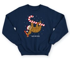Slo Ho Ho Sloth Christmas Jumper Sweatshirt Funny Merry Slothmas Cute Xmas