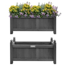 Wooden rectangular trough - wooden,