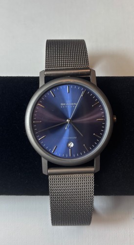 Skagen titanium watch blue - titanium,