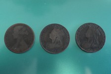 x3 Queen Victoria Penny's