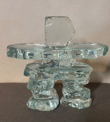 Inukshuk clear glass - glass, kiln