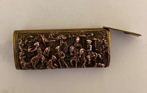 Antique copper brass vesta - copper, &