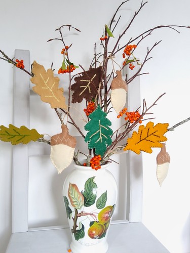 Hand made autumnal - made, felt