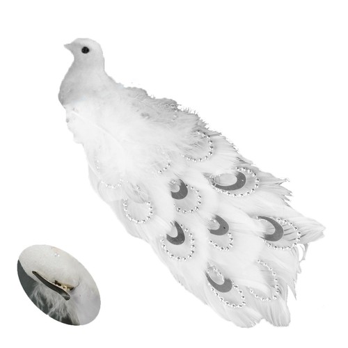 21cm long beaded tail peacock - beaded,