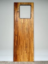 202 - Vintage Reclaimed Iroko School Science Lab Worktop / Table