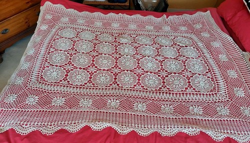 Spanish tablecloth poly cotton - tablecloth,