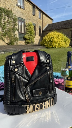 Moschino biker back pack - back,