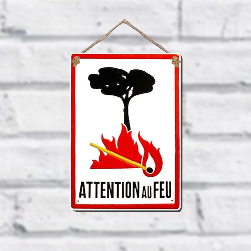 Metal wall sign - sign, attention