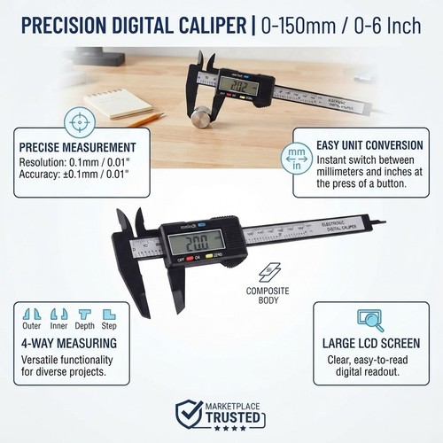 Lcd digital vernier - 6'',