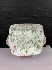 Wedgwood Sweet Plum Square Eared Cake / Bread Plate 11" Wide