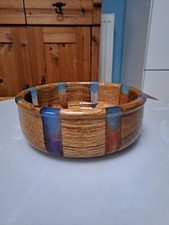 hand turned oak  bowl with