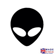 Alien head sticker X2, vinyl