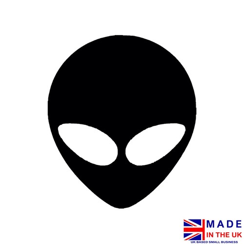 Alien head sticker - x2,, vinyl