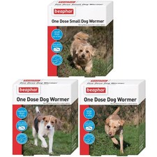Beaphar One Dose Wormer Tablets Dog Worming Treatment Small, Medium & Large Dogs