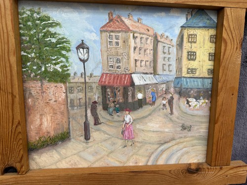 Vintage framed french street - vintage,