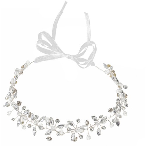 Wedding hair vine - wedding, silver