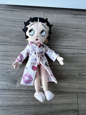 Vintage Betty Boop Plush Doll In Dressing Gown 90s Collectable Rare Toy