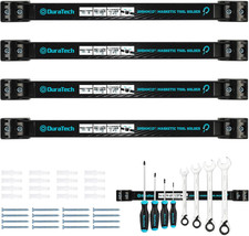 DURATECH 12" Magnetic Tool Holder Set, 4* Heavy Duty Magnetic Tool Holder Strip,