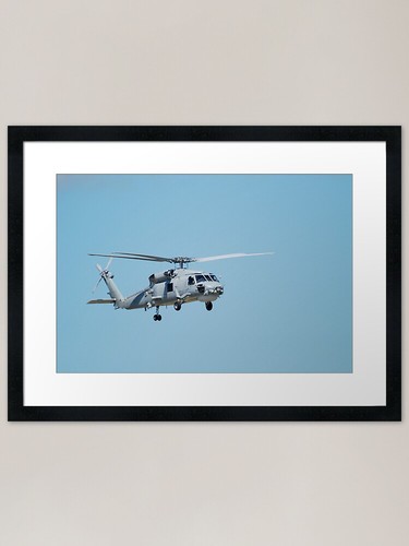 Sea king helicopter framed - sea,