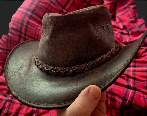 Aussie brown leather bush - leather,