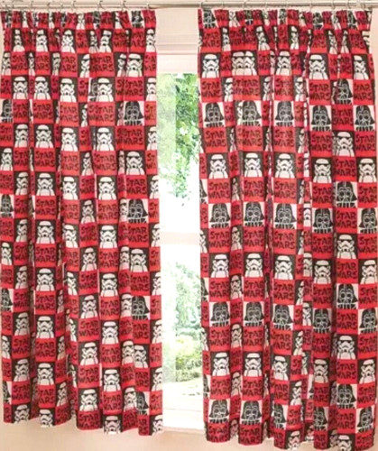 Curtains star wars - star, lined