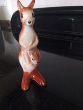 Vintage Kitsch Rynbende Cherry Brandy Bottle Shaped as Kangaroo With Joey Empty