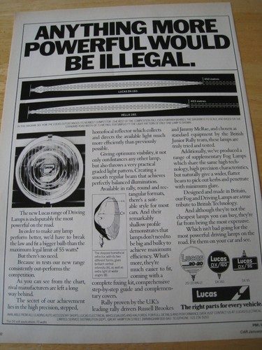Lucas range driving lamps - range,