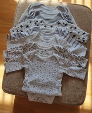 New without Tags ! Primark Baby Boy Bundle 7×long Sleeved Bodysuits  0-3months