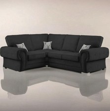Black Verona Velvet Luxe Sofa