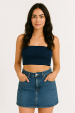 Ladies Plain Boob Tube Elastic Strapless Bandeau Stretch Bra Crop Top Summer ML