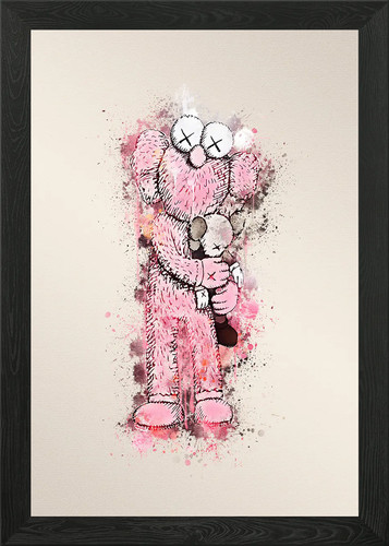 Kaws framed wall art poster - framed,