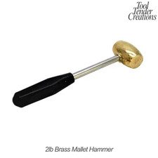 2lb Brass Mallet Hammer – Jewelry Stamping, Metal Forming & Silversmith Tool