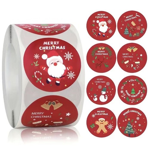 Christmas stickers merry happy - christmas,