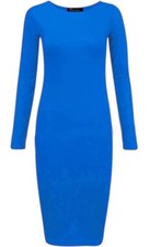 Womens Long Sleeve Plain Midi