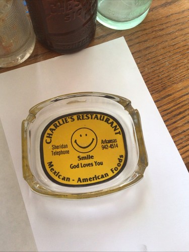 Acl advertising glass ashtray - acl,