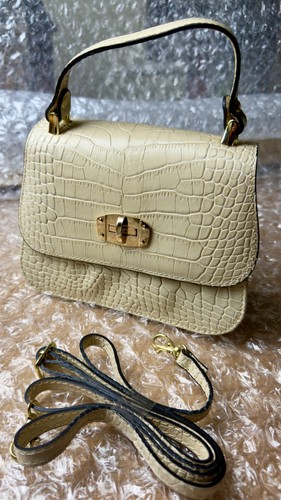 Small handbag faux crocodile - handbag,