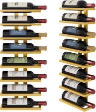 Bottle gold wall wine rack - gold,