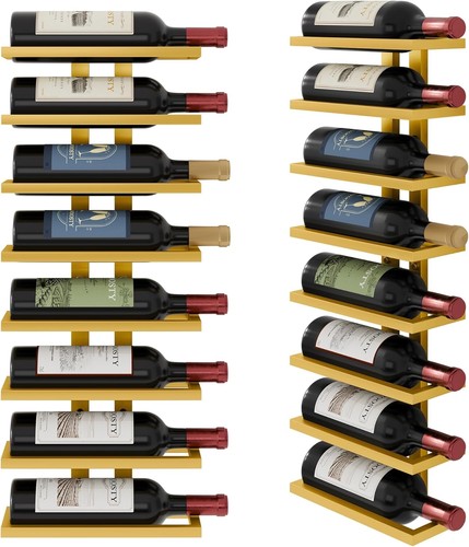 Bottle gold wall wine rack - wine,