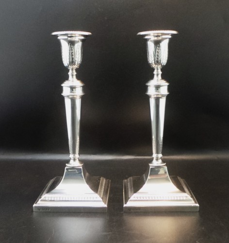 Antique silver candlesticks - antique,
