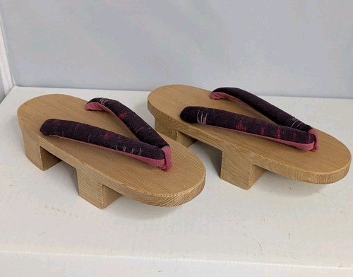 Vintage japanese wood geta - japanese,